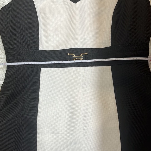 TAHARI ARTHUR S. LEVINE 👗Black & white cocktail dress  Size 12 in 💕condition - Picture 10 of 12